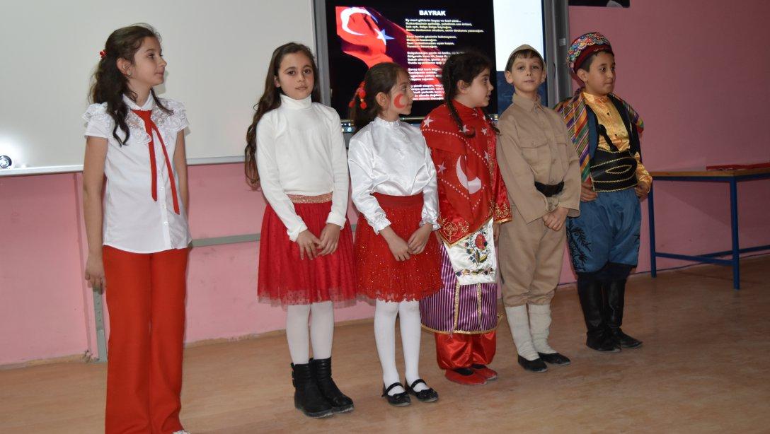 12 Mart İstiklal Marşının Kabulünün 98. Yıldönümü Kutlama Etkinlikleri Kapsamında İlkokul Öğrencileri Arasında İstiklal Marşını Ezbere Güzel Okuma Yarışması Düzenlendi