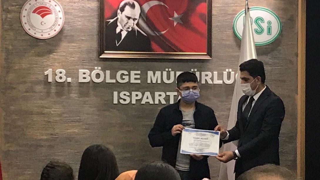 İlçemiz Akçeşme Ortaokulu Öğrencisi Ali Çakır, Dünya Su Günü Kompozisyon Yarışmasında Bölge 1.si Olmuştur.